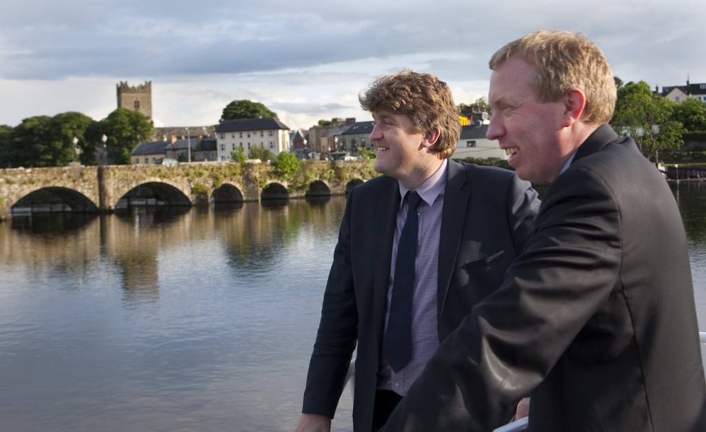  Pictured at the launch of Féile Brian Ború 2012 are: l - r: Michael McNamara T.D. and Timmy Dooley T.D. 